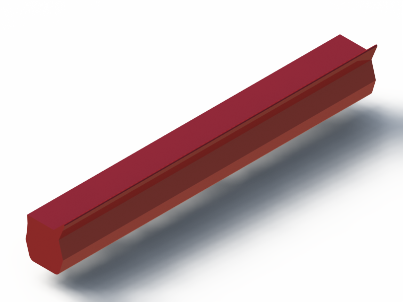 Perfil de Silicona P2055P - formato tipo Labiado - forma irregular