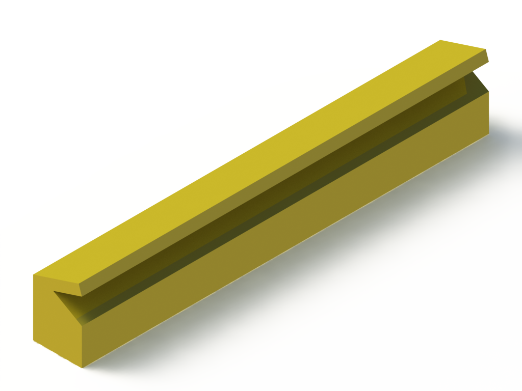 Perfil de Silicona P2055R - formato tipo Labiado - forma irregular