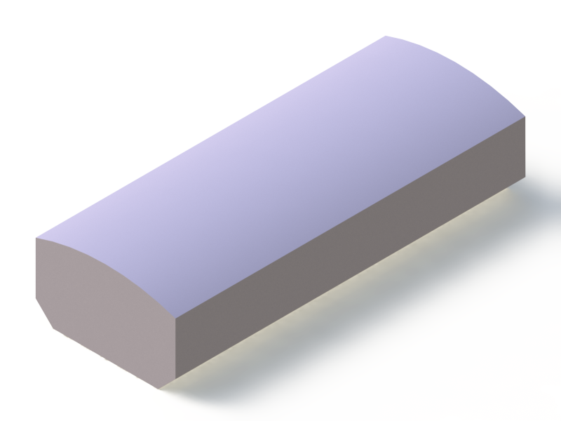 Perfil de Silicona P20630B - formato tipo D - forma irregular