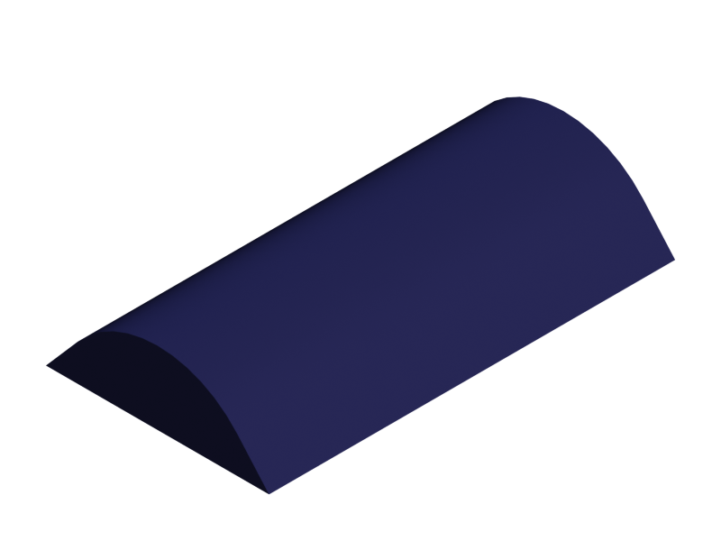 Perfil de Silicona P2075A - formato tipo D - forma irregular
