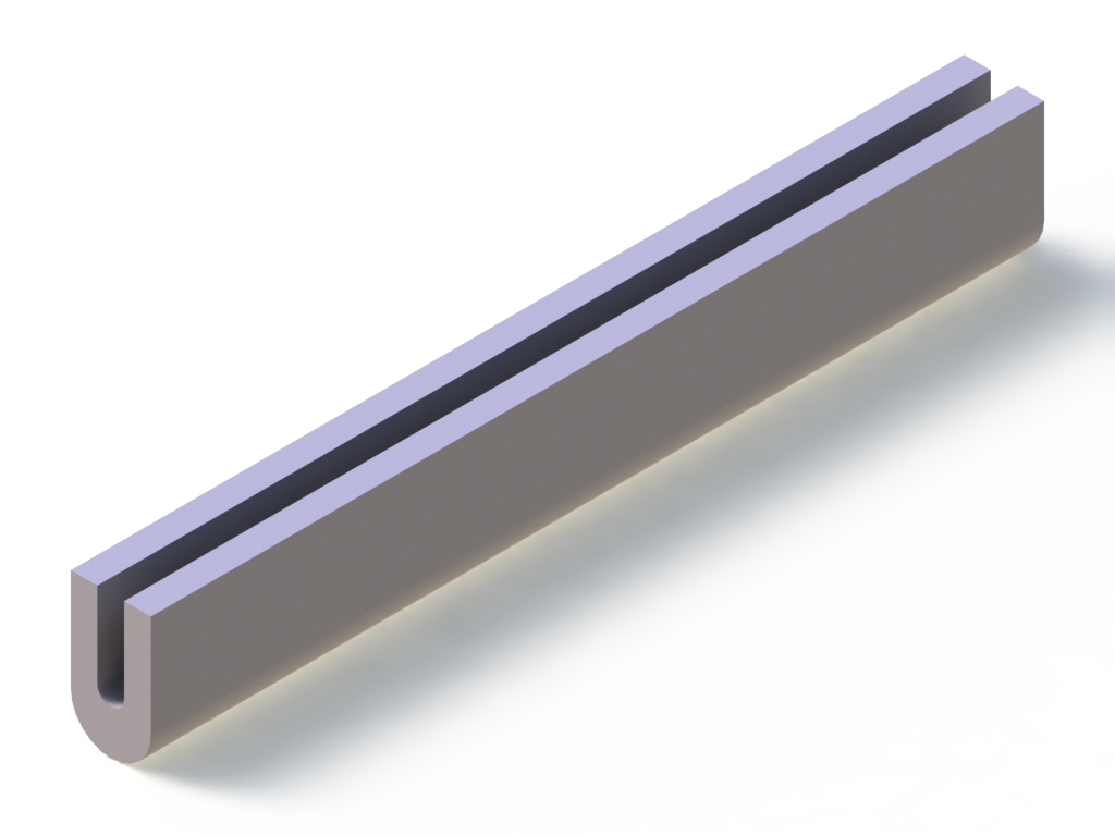 Perfil de Silicona P2194 - formato tipo U - forma irregular