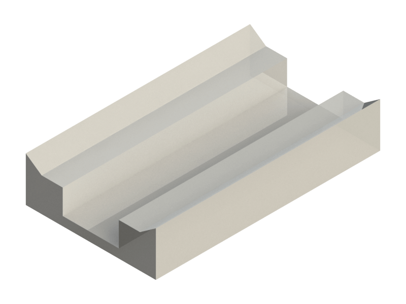 Perfil de Silicona P221G - formato tipo U - forma irregular