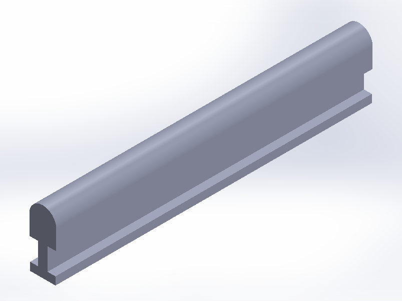 Perfil de Silicona P2222X1 - formato tipo Lampara - forma irregular