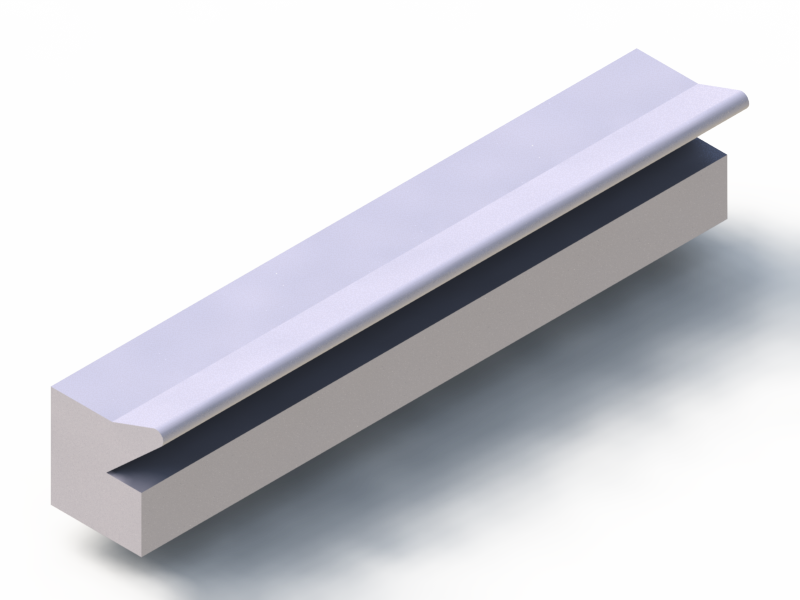 Perfil de Silicona P2231C - formato tipo Labiado - forma irregular