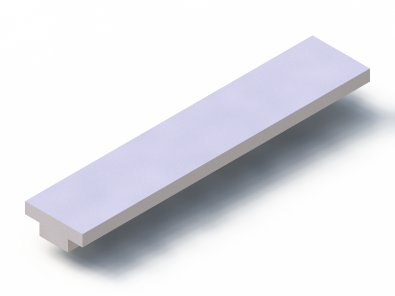 Perfil de Silicona P2271 - formato tipo T - forma irregular