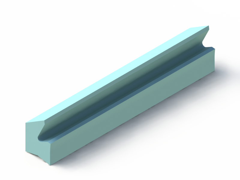 Perfil de Silicona P2448E - formato tipo Labiado - forma irregular