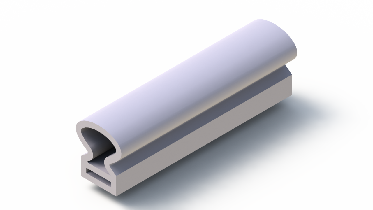 Perfil de Silicona P2450AC - formato tipo Doble Agujero - forma irregular