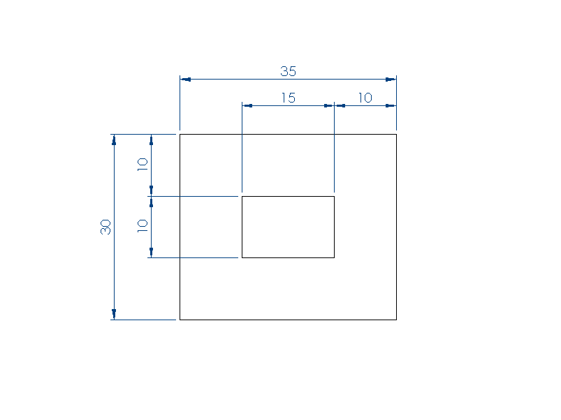 Perfil de Silicona P2554T - formato tipo D - forma irregular