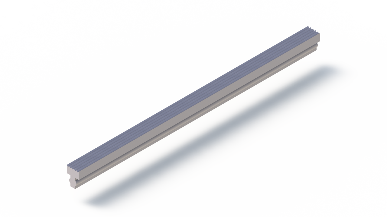 Perfil de Silicona P2618AD - formato tipo T - forma irregular