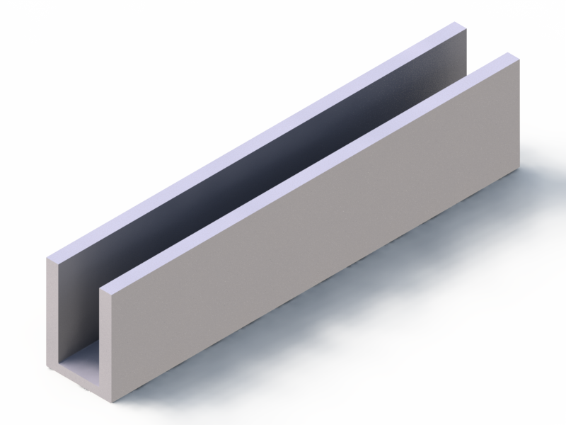 Perfil de Silicona P2675 - formato tipo U - forma irregular