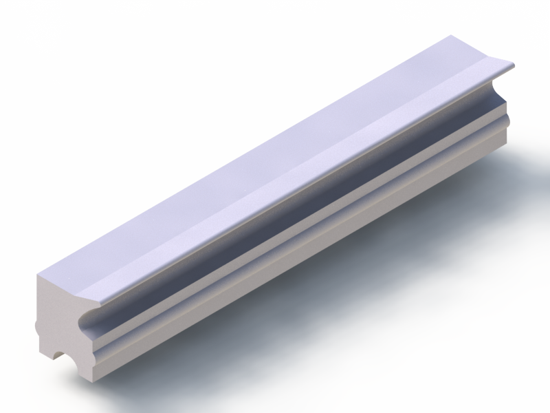 Perfil de Silicona P2688AY - formato tipo Labiado - forma irregular