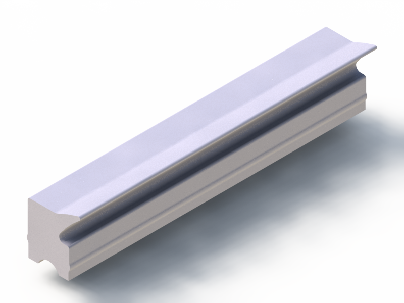 Perfil de Silicona P2688AZ - formato tipo Labiado - forma irregular