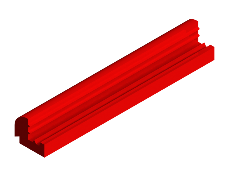 Perfil de Silicona P268CM - formato tipo L - forma irregular