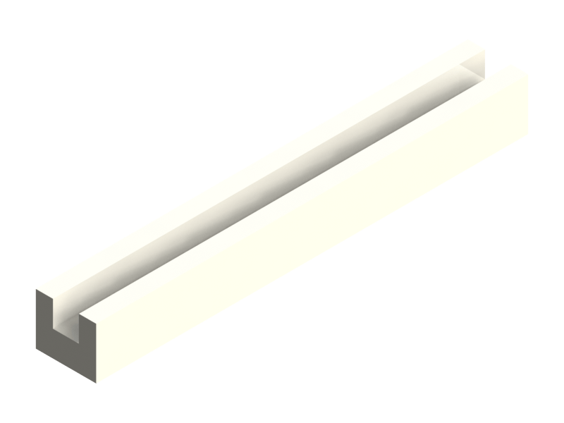 Perfil de Silicona P268CS - formato tipo U - forma irregular