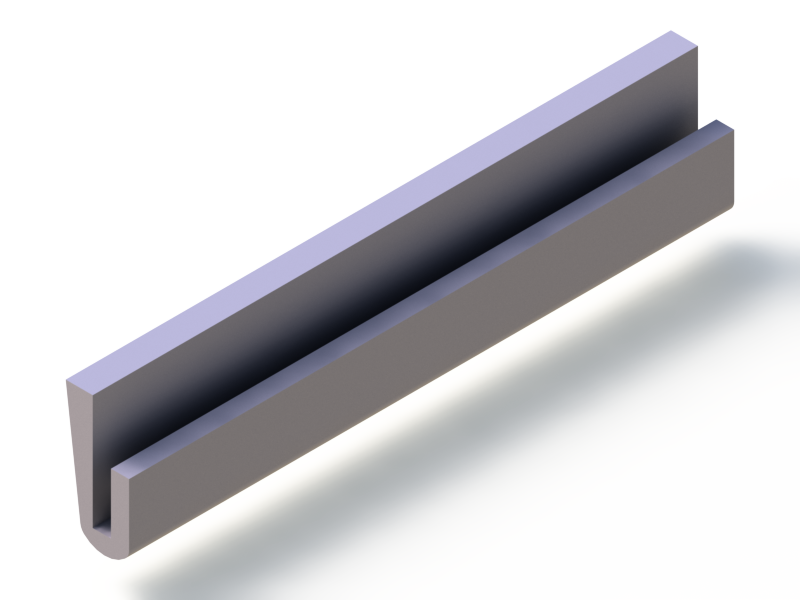 Perfil de Silicona P268EP - formato tipo U - forma irregular