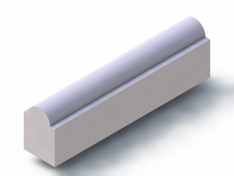 Perfil de Silicona P268ES - formato tipo D - forma irregular