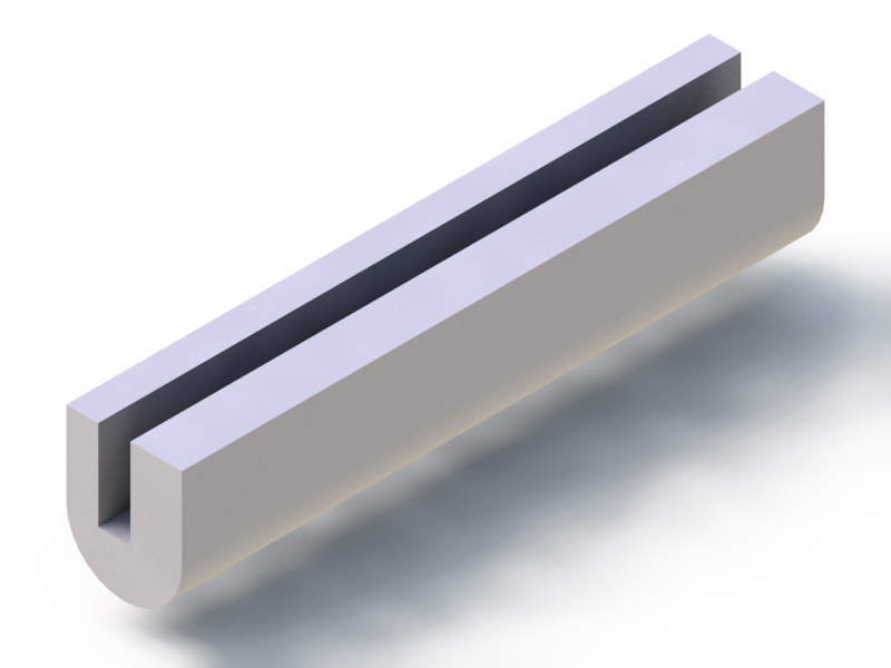 Perfil de Silicona P268LK - formato tipo U - forma irregular