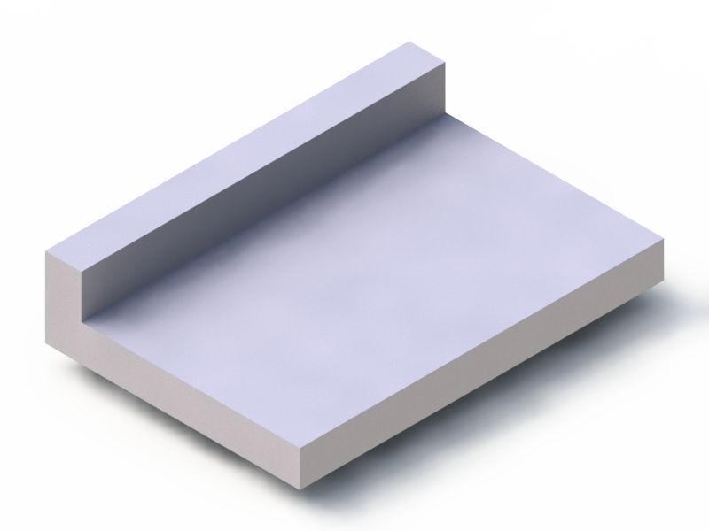 Perfil de Silicona P268MA - formato tipo L - forma irregular