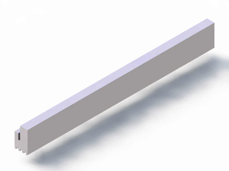 Perfil de Silicona P268NV - formato tipo L - forma irregular