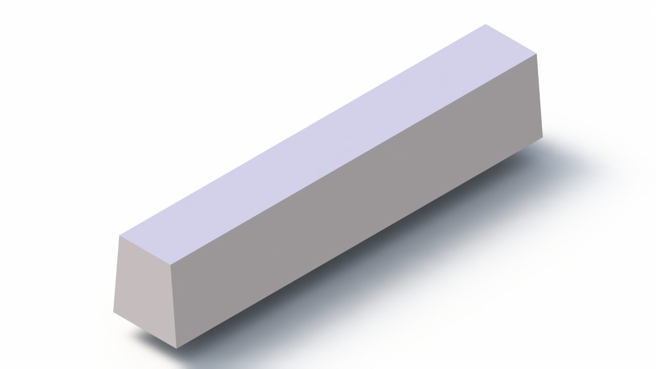 Perfil de Silicona P268OY - formato tipo Trapecio - forma irregular
