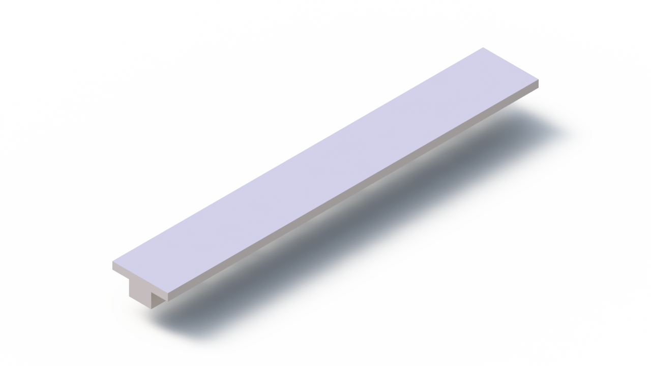Perfil de Silicona P268PL - formato tipo T - forma irregular