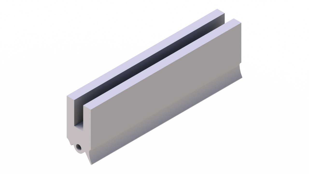 Perfil de Silicona P268PW - formato tipo U - forma irregular