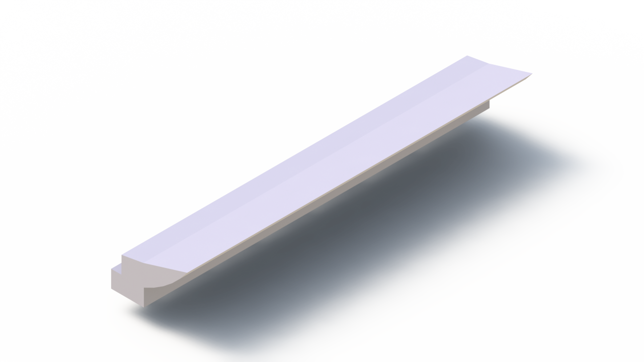 Perfil de Silicona P268QE - formato tipo Labiado - forma irregular