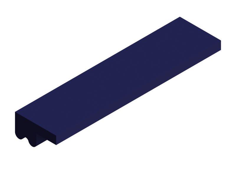 Perfil de Silicona P268T - formato tipo Labiado - forma irregular