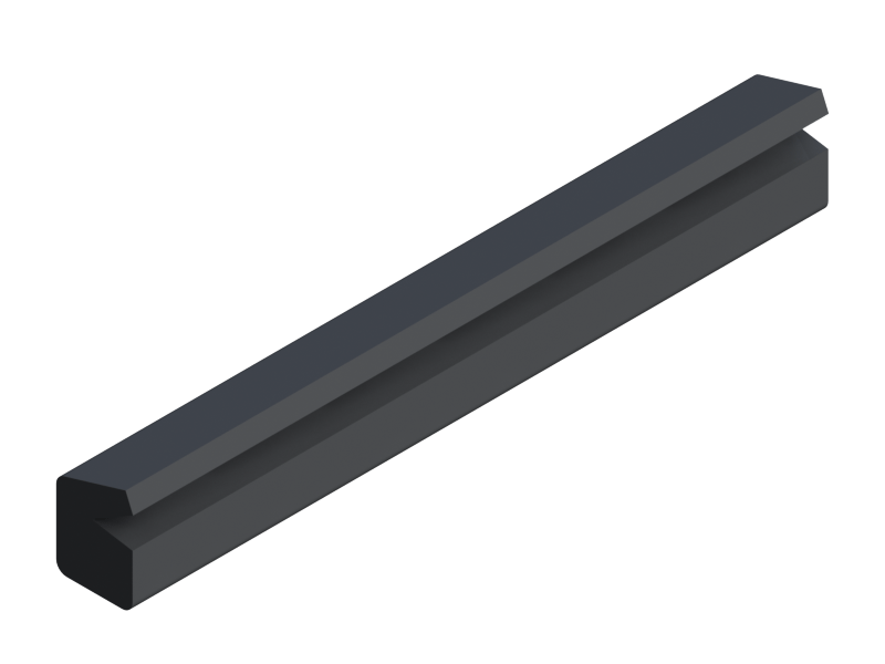 Perfil de Silicona P2731 - formato tipo Labiado - forma irregular