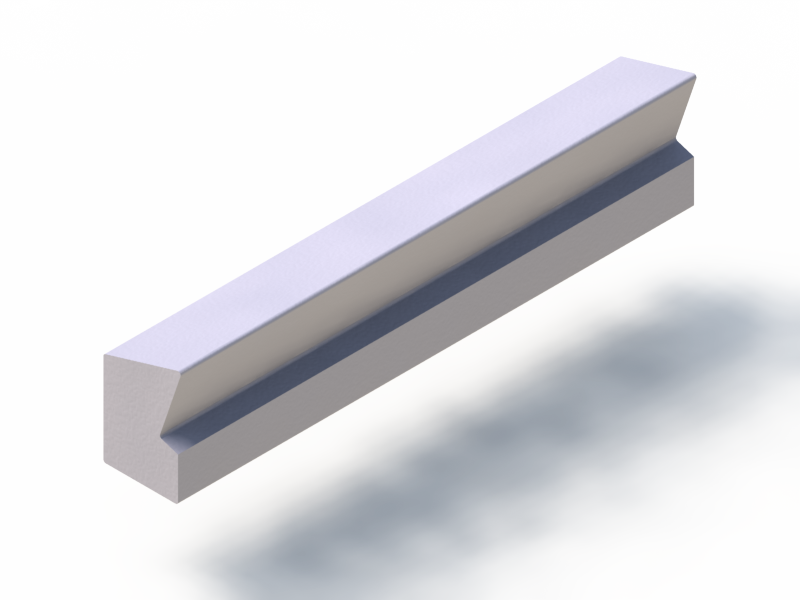 Perfil de Silicona P2821 - formato tipo Labiado - forma irregular