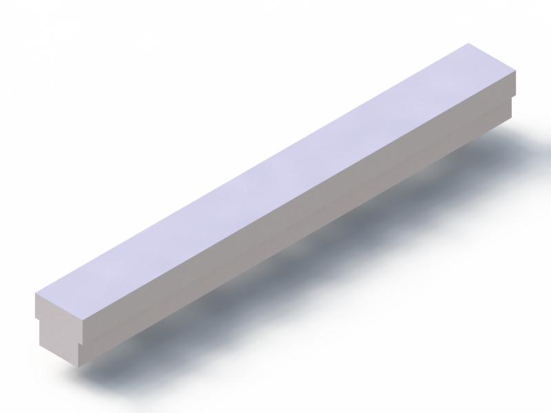 Perfil de Silicona P2851C - formato tipo T - forma irregular