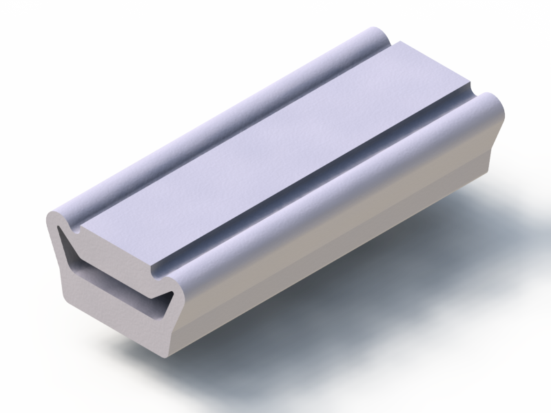 Perfil de Silicona P2851FW - formato tipo D - forma irregular