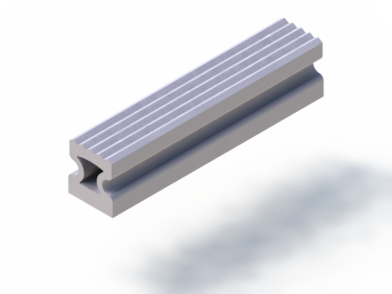 Perfil de Silicona P2851GA - formato tipo Trapecio - forma irregular