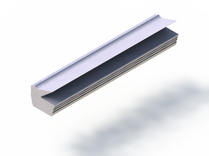 Perfil de Silicona P2851HG - formato tipo Labiado - forma irregular