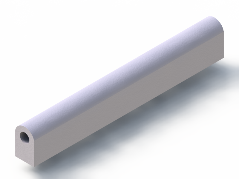 Perfil de Silicona P2851HO - formato tipo D - forma irregular