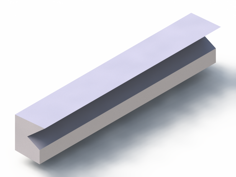 Perfil de Silicona P2851HV - formato tipo Labiado - forma irregular