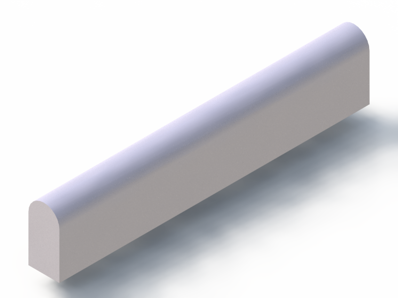 Perfil de Silicona P2851IK - formato tipo D - forma irregular