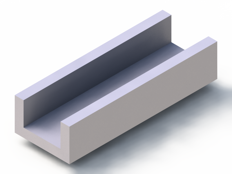 Perfil de Silicona P2851KB - formato tipo U - forma irregular