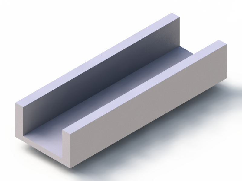 Perfil de Silicona P2851LC - formato tipo U - forma irregular