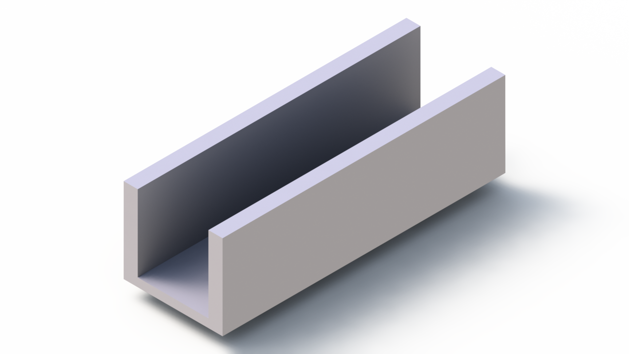 Perfil de Silicona P2851NF - formato tipo U - forma irregular