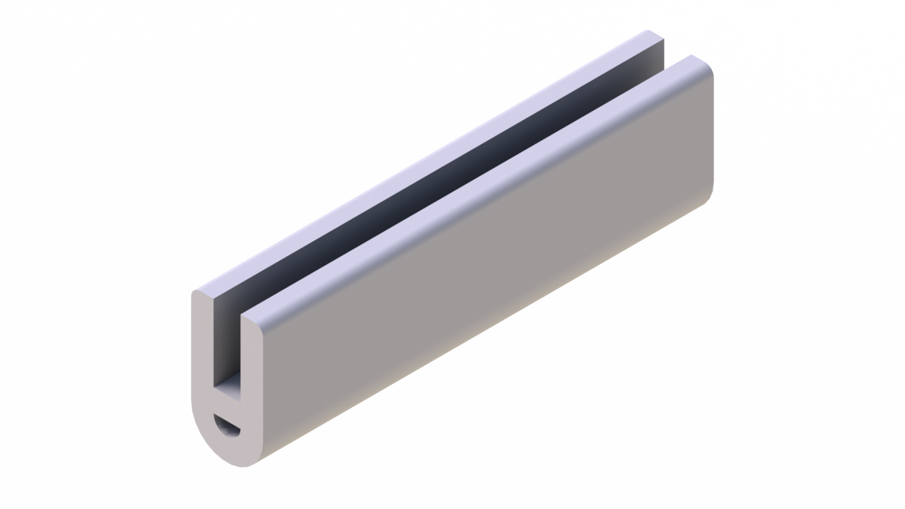 Perfil de Silicona P2851NH - formato tipo U - forma irregular