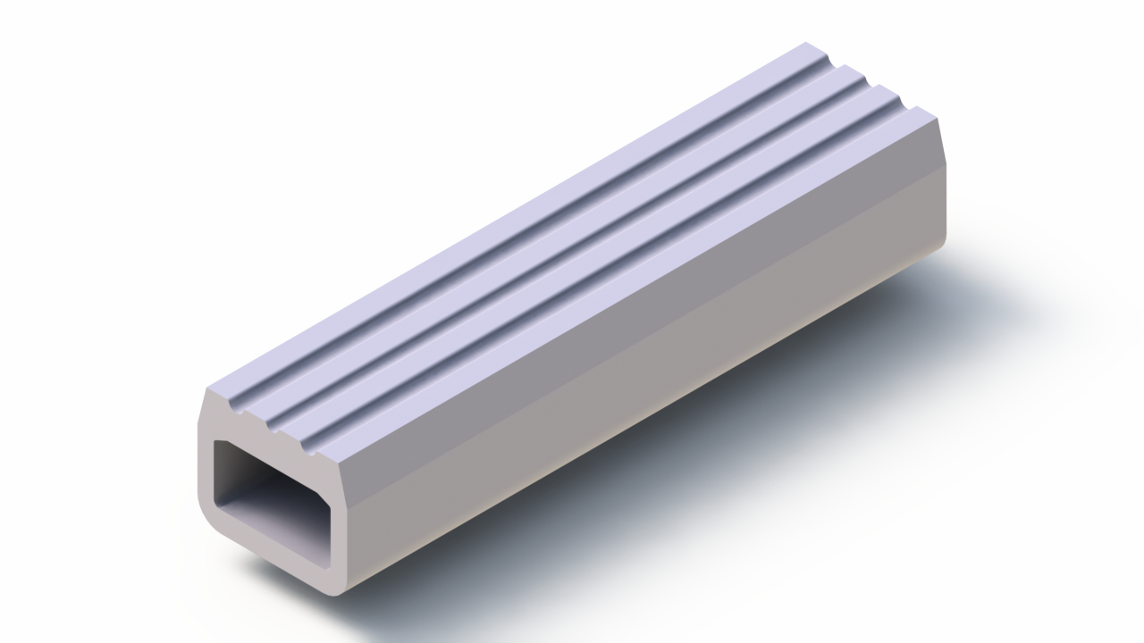 Perfil de Silicona P2851NI - formato tipo D - forma irregular