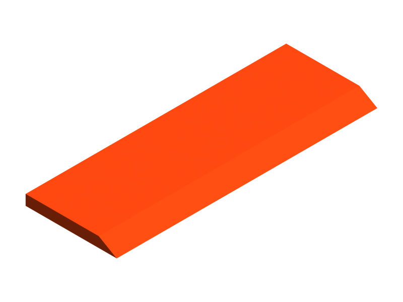 Perfil de Silicona P3040B - formato tipo Perfil plano de Silicona - forma irregular