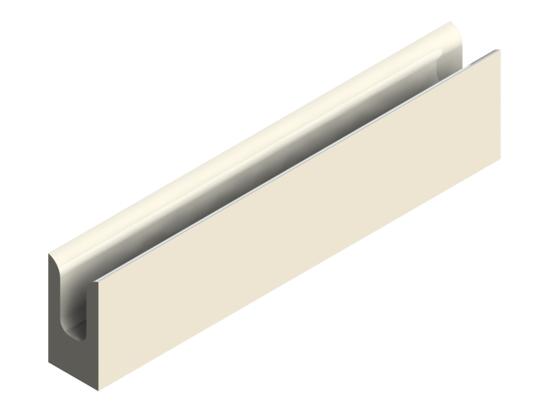 Perfil de Silicona P309A - formato tipo U - forma irregular