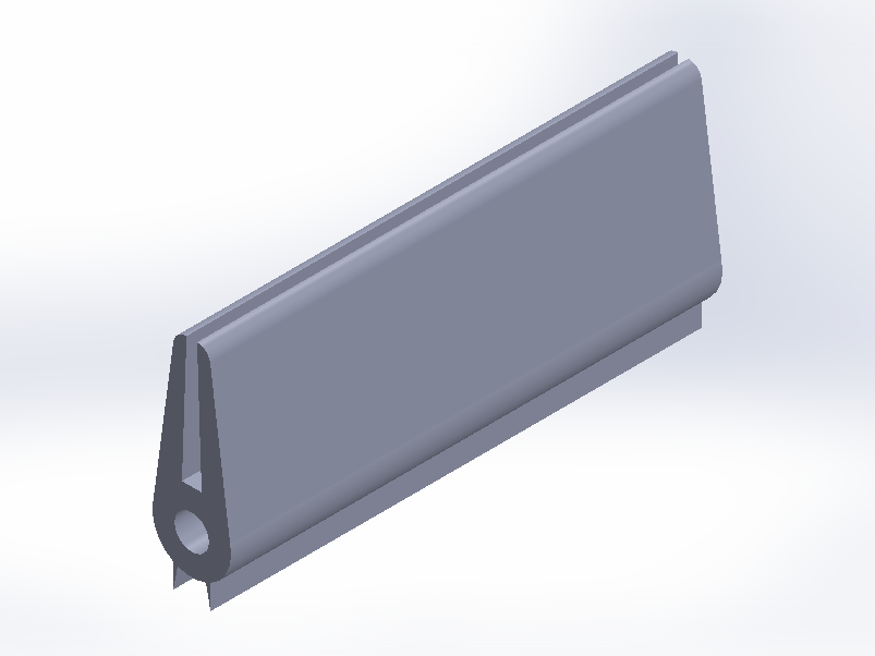 Perfil de Silicona P320A - formato tipo U - forma irregular