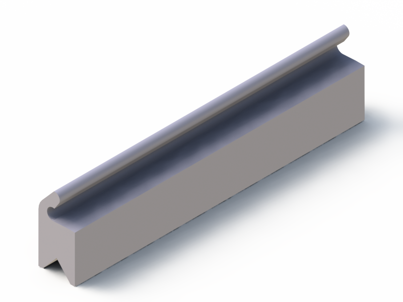 Perfil de Silicona P326E - formato tipo Labiado - forma irregular