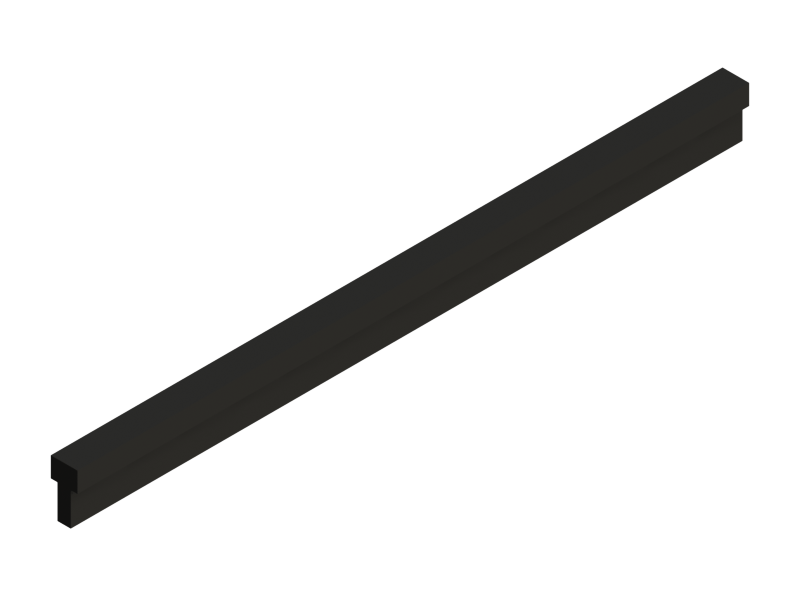 Perfil de Silicona P330G - formato tipo T - forma irregular