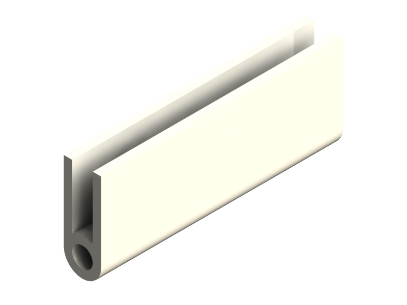 Perfil de Silicona P359B - formato tipo U - forma irregular