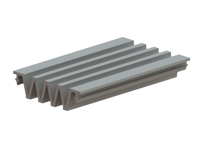 Perfil de Silicona P35AC - formato tipo Fuelle - forma irregular