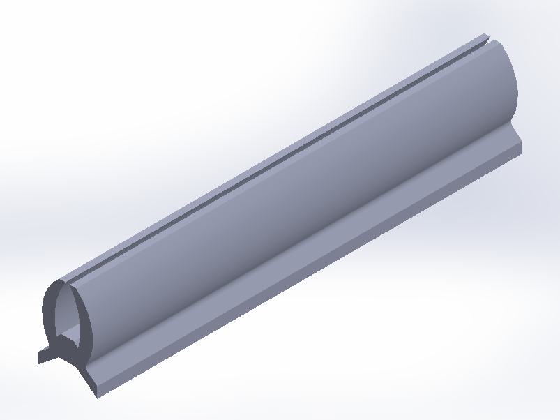 Perfil de Silicona P363A - formato tipo U - forma irregular